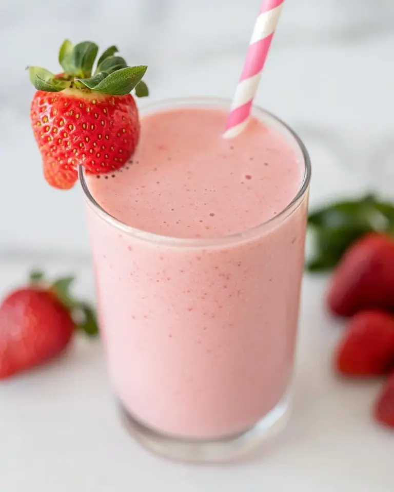 Homemade Apple Strawberry Smoothie photo