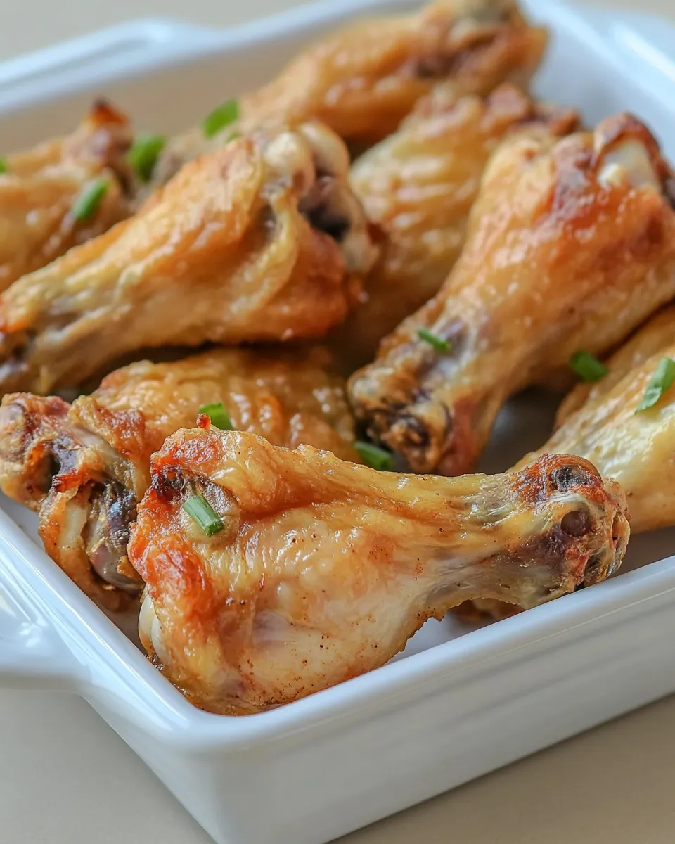 Delicious Baked Chicken Wings shot