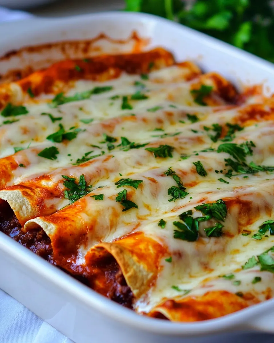 Easy Beef Enchilada Recipe shot