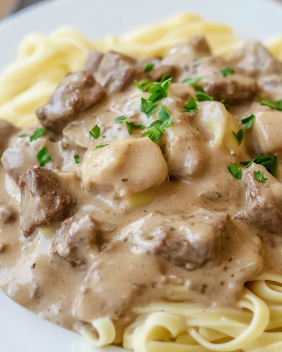 Easy Beef Stroganoff Recipe shot