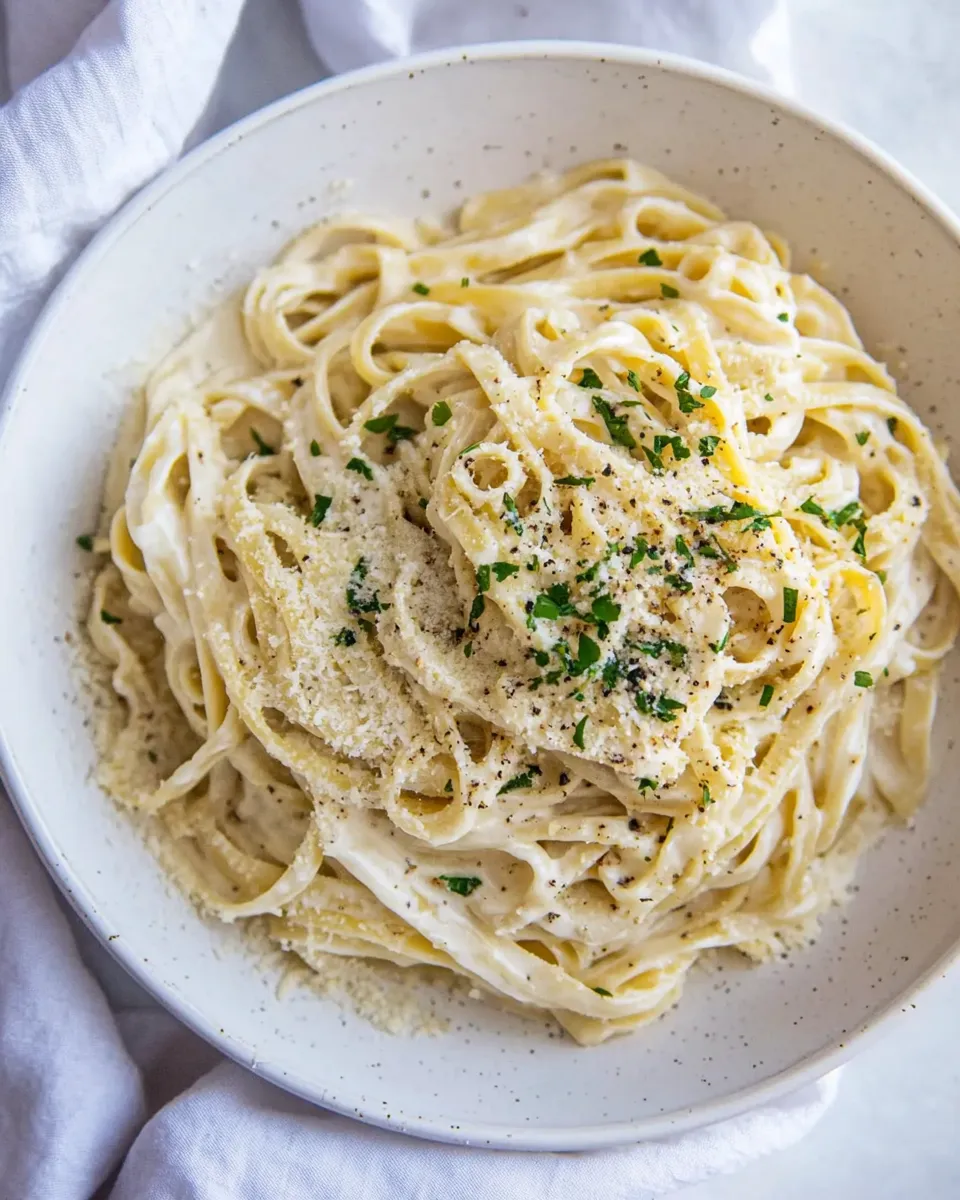 Easy Best Ever Fettuccine Alfredo shot