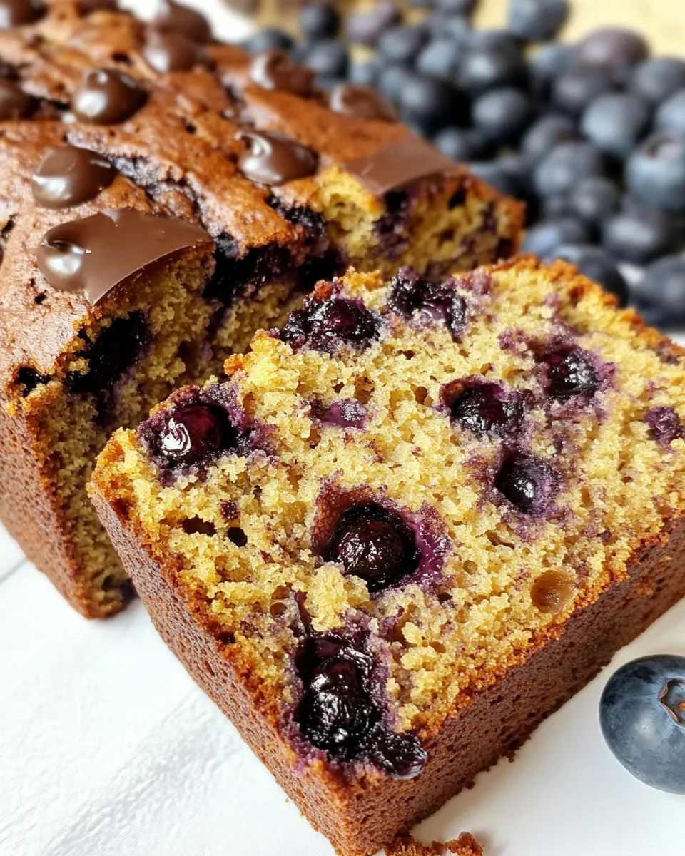 Homemade Blueberry Chocolate Banana Bread photo