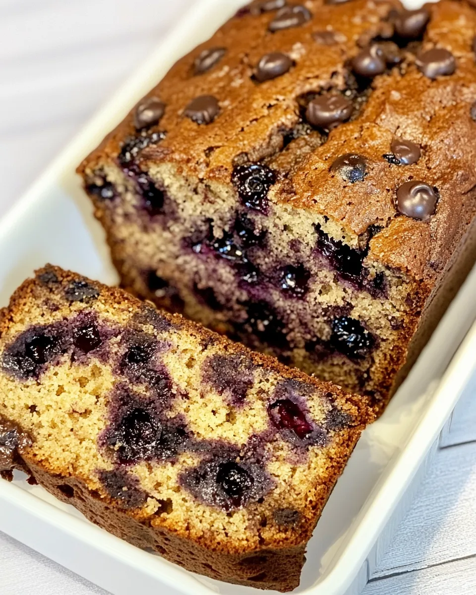 Classic Blueberry Chocolate Banana Bread image