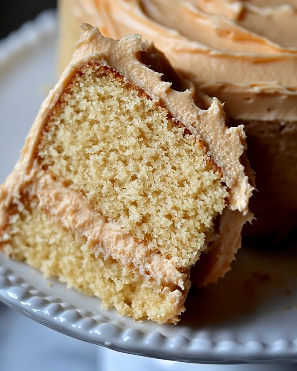 Classic Butter Cake with Salted Caramel Buttercream Frosting Recipe image