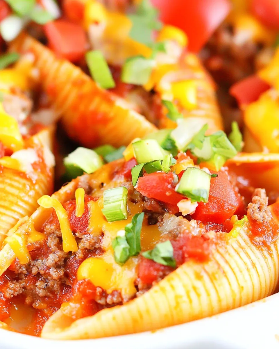 Homemade Cheesy Cheeseburger Stuffed Shells photo