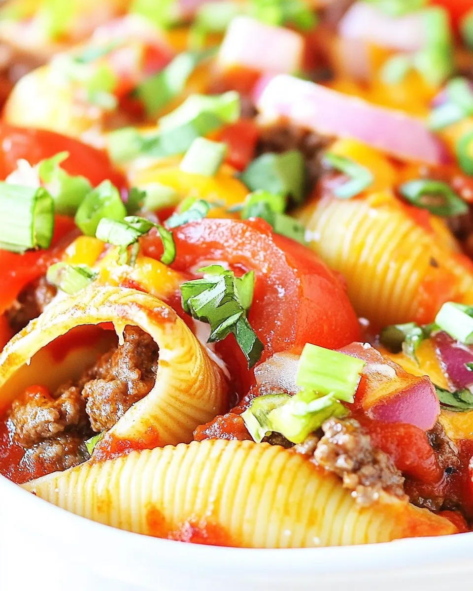 Easy Cheesy Cheeseburger Stuffed Shells recipe photo