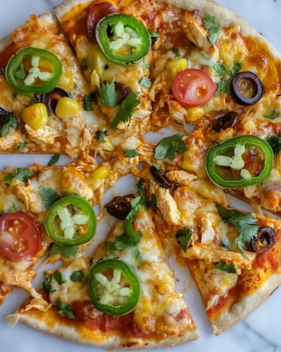 Classic Chicken Enchilada Pizza image