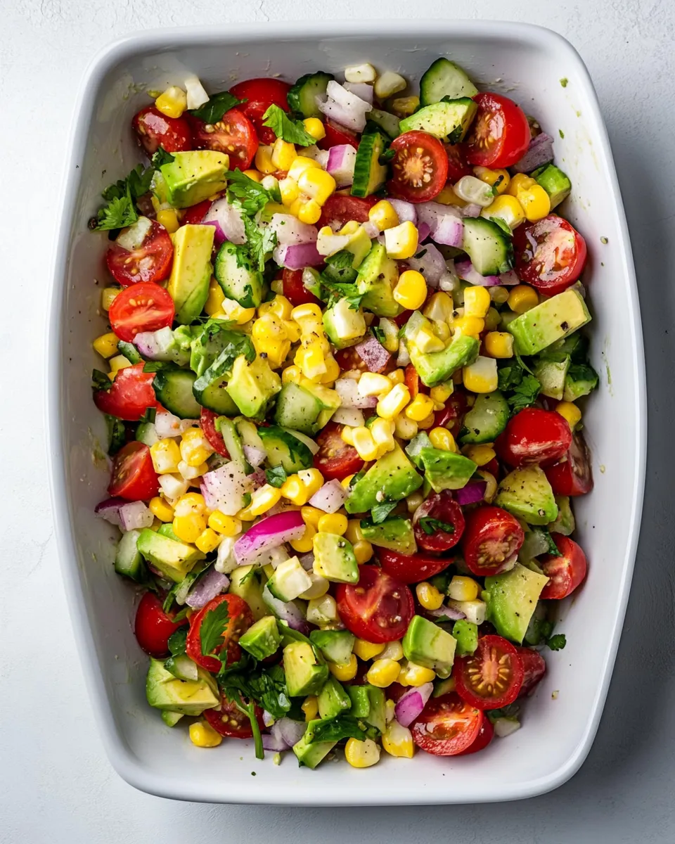 Easy Corn Tomato Avocado Salad recipe photo