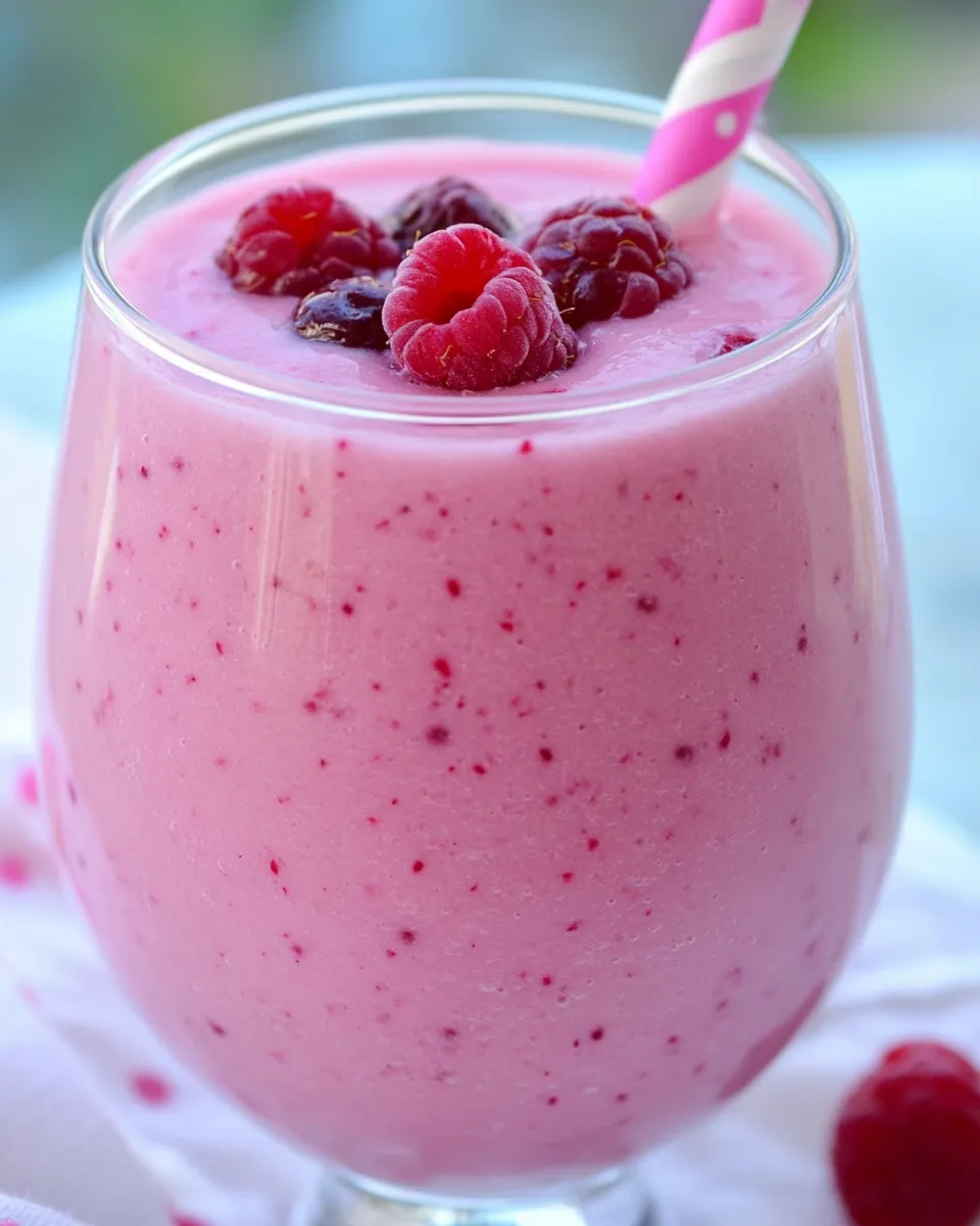 Delicious Cranberry Raspberry Smoothie recipe photo