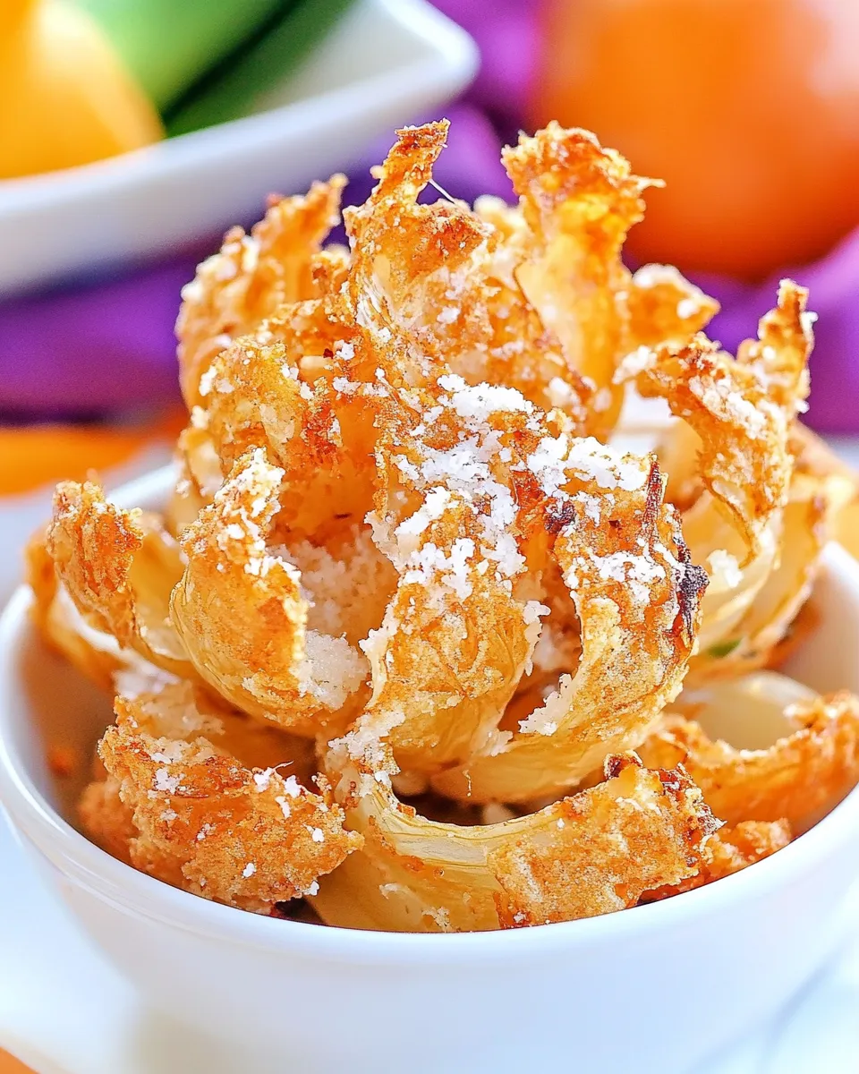 Tasty Crispy Air Fryer Blooming Onion shot
