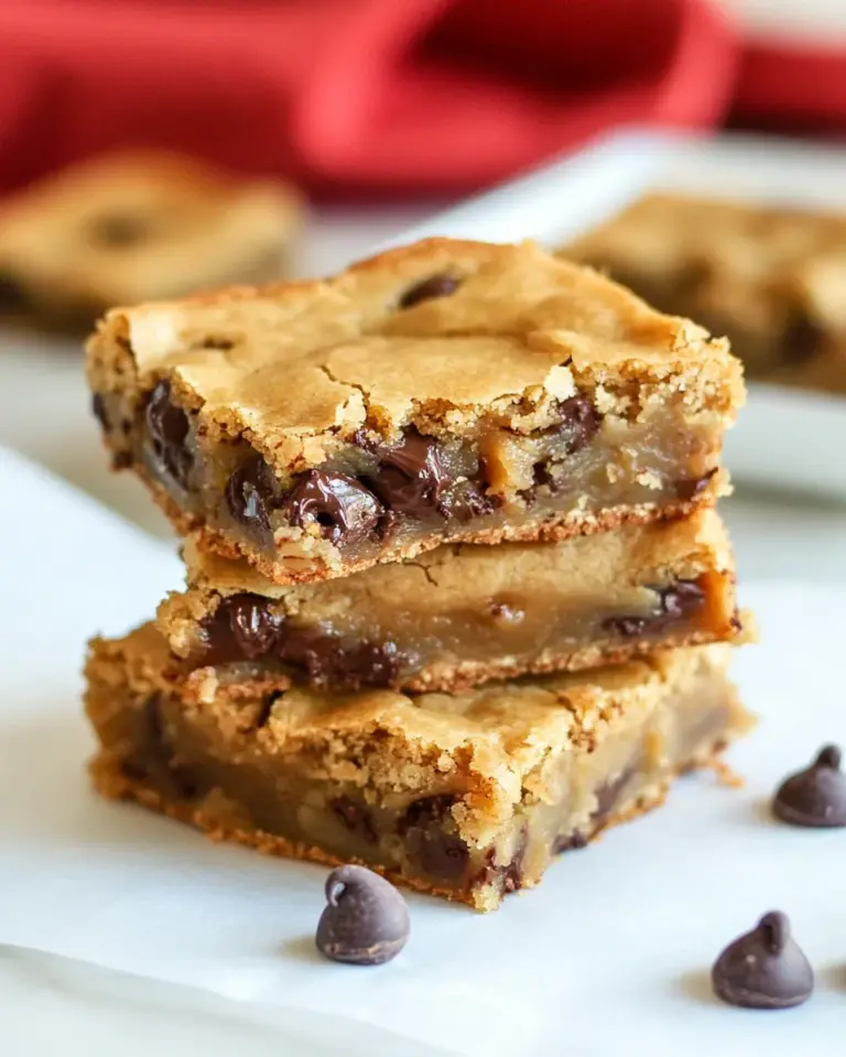 Homemade Dulce de Leche Brown Butter Chocolate Chip Cookie Bars photo