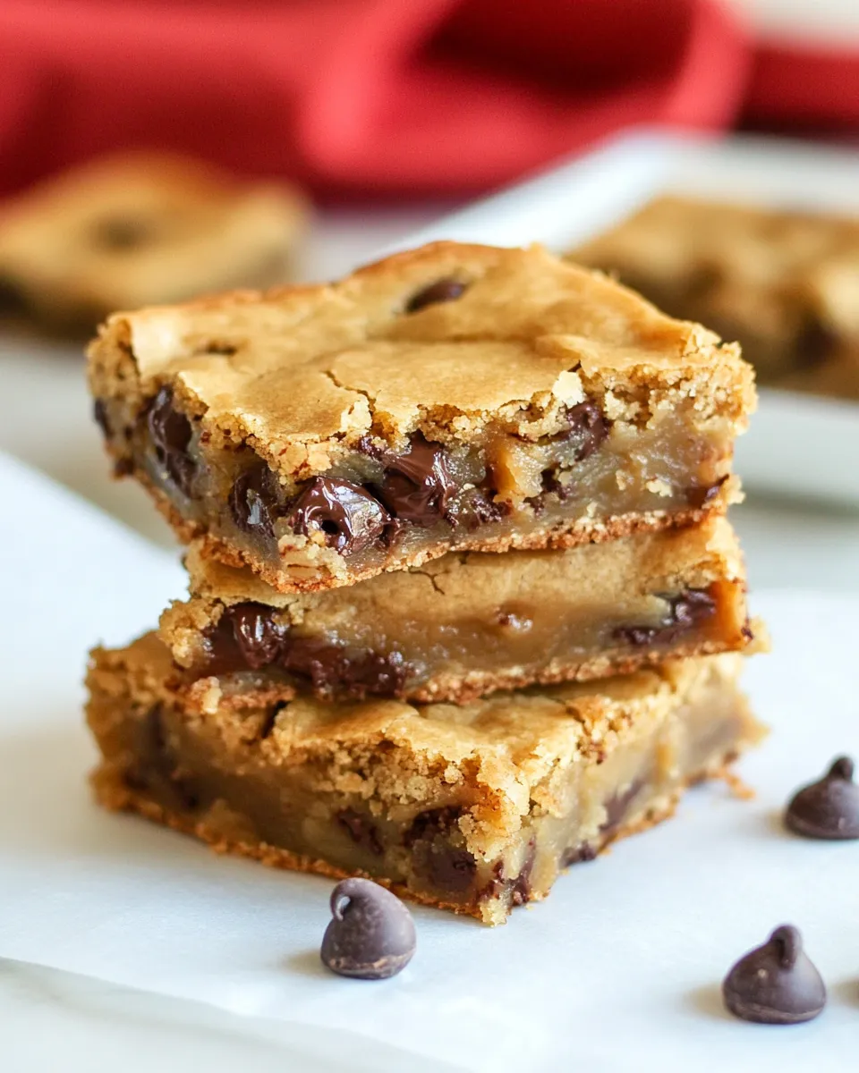 Homemade Dulce de Leche Brown Butter Chocolate Chip Cookie Bars photo