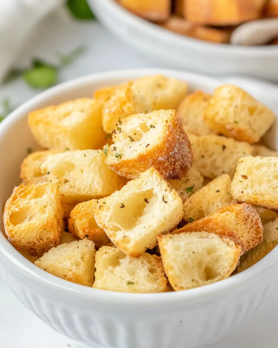 Delicious Easy Homemade Croutons shot