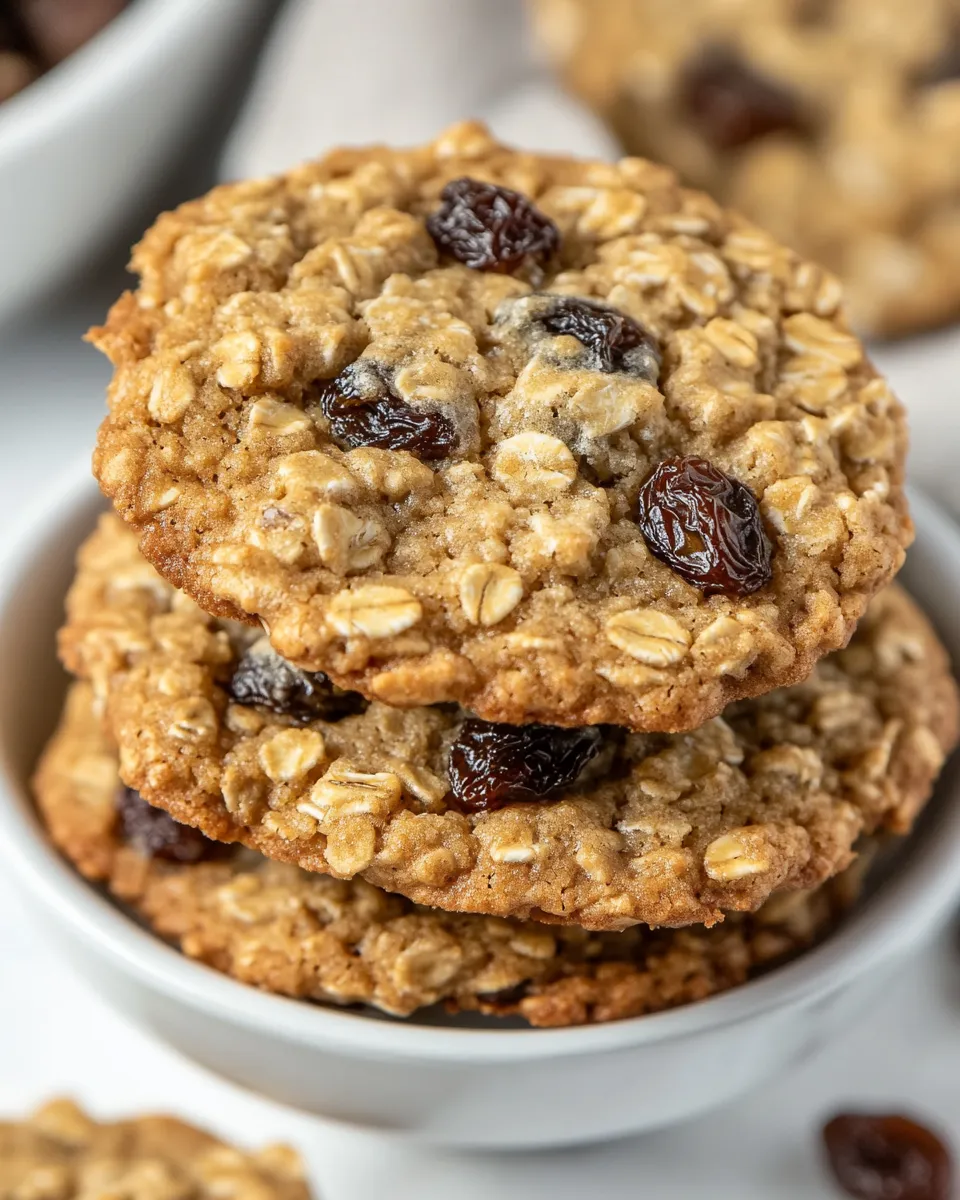 Classic Easy Oatmeal Raisin Cookies image