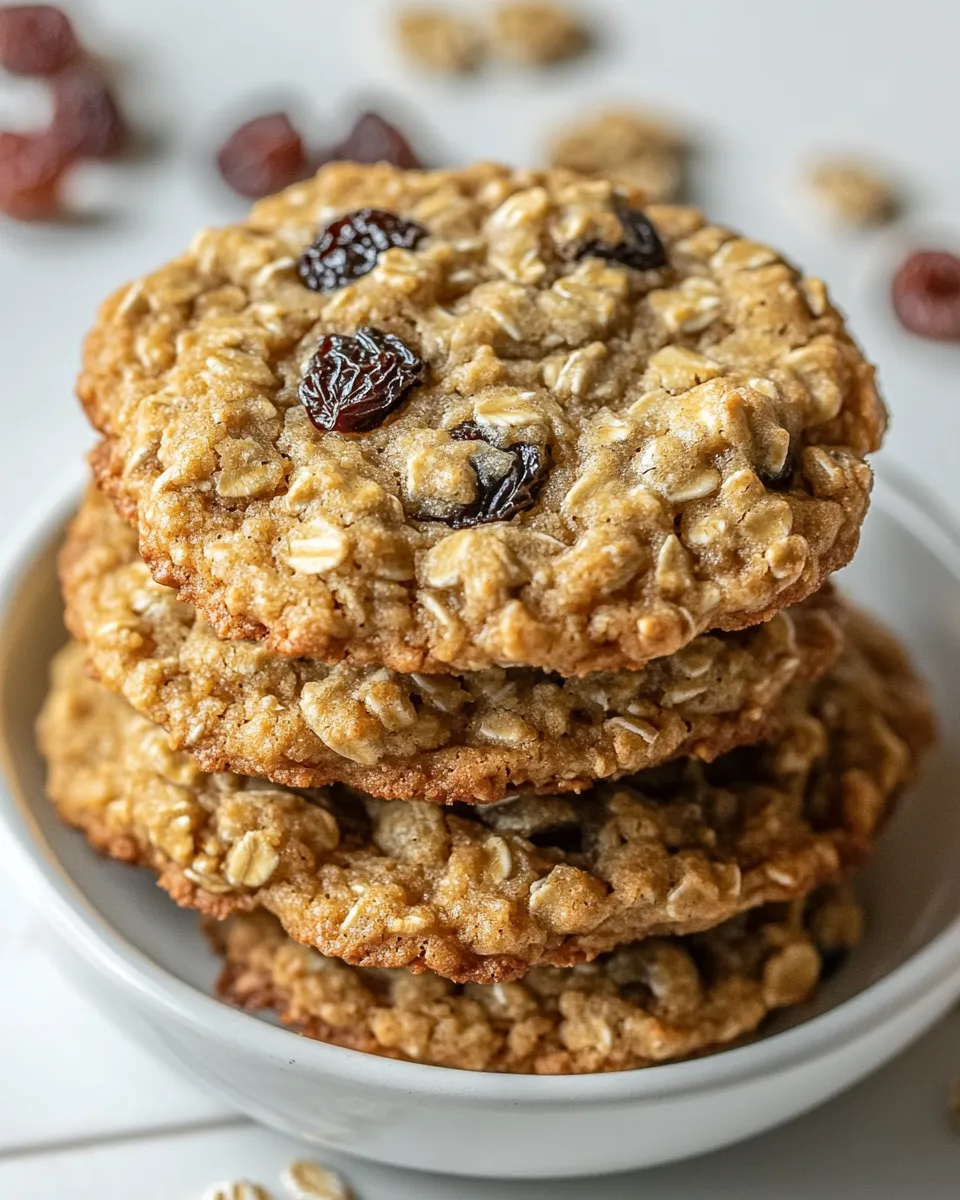 Delicious Easy Oatmeal Raisin Cookies shot