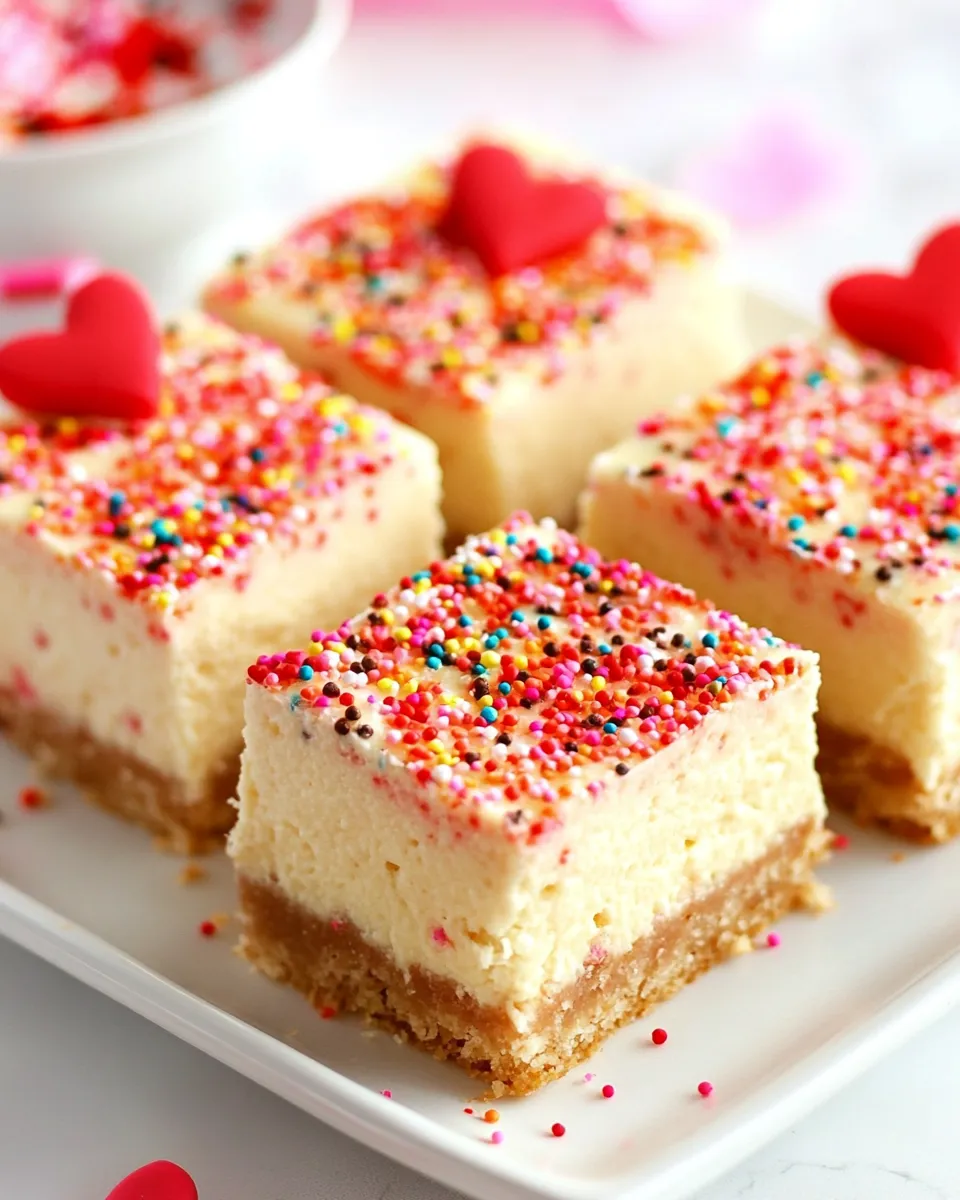 Easy Funfetti Cheesecake Bars Recipe shot