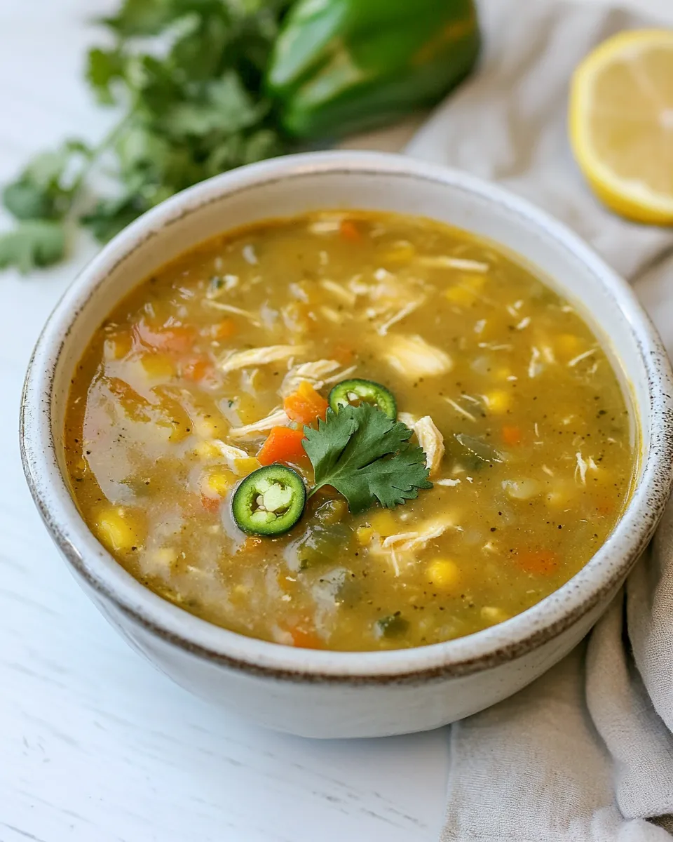 Classic Green Chili Chicken Soup image