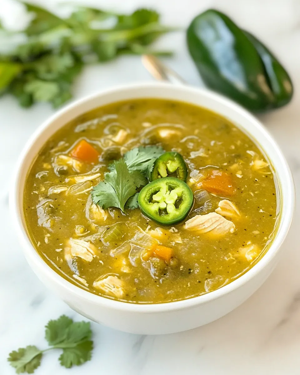 Easy Green Chili Chicken Soup recipe photo