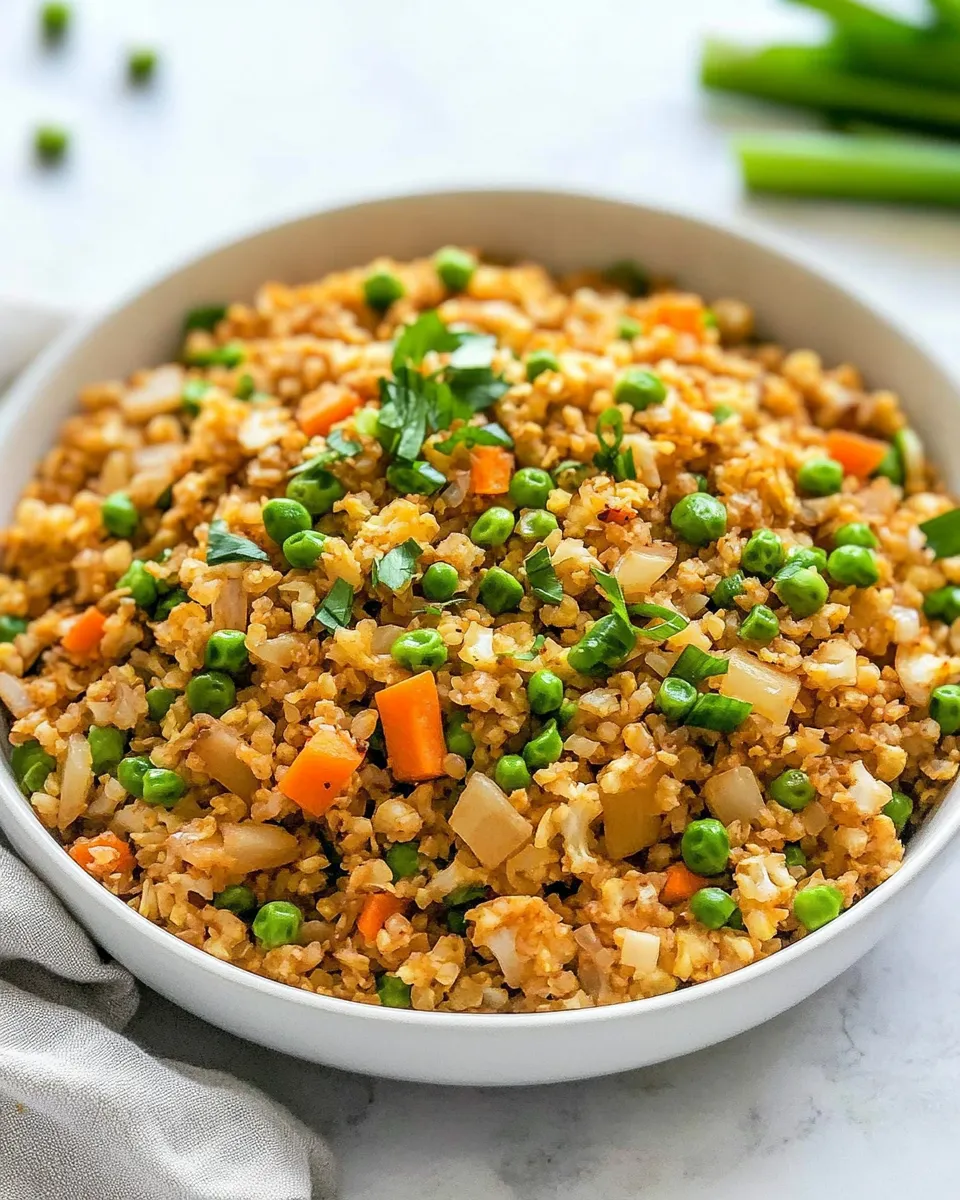 Tasty Healthy Cauliflower Fried Rice Recipe dish photo