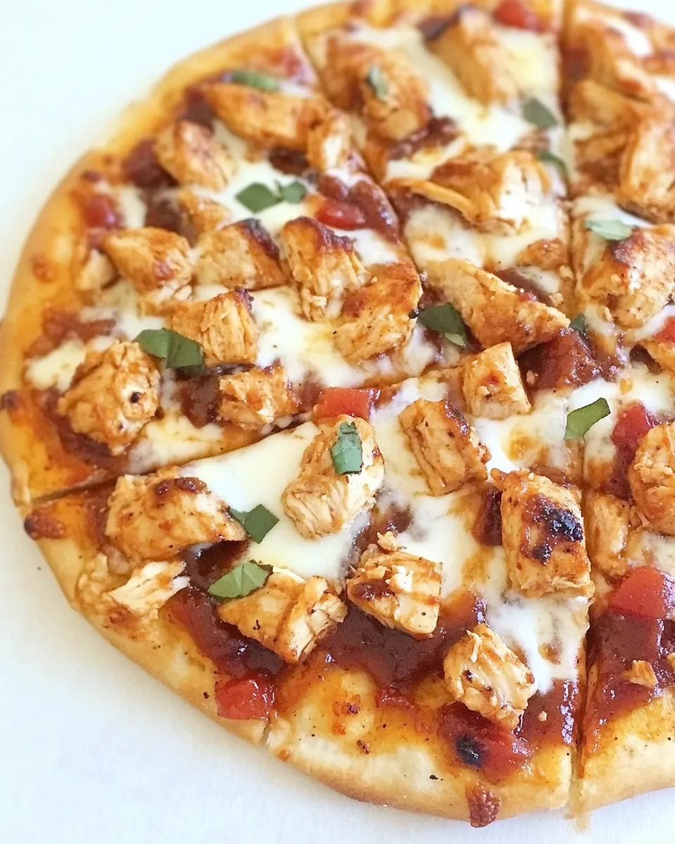 Quick Homemade BBQ Chicken Pizza recipe photo