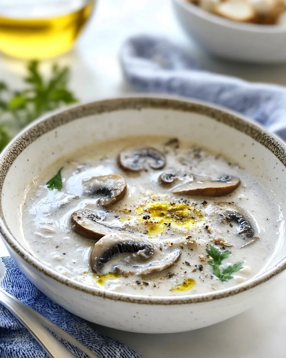 Best Homemade Creamy Mushroom Soup from Scratch recipe image