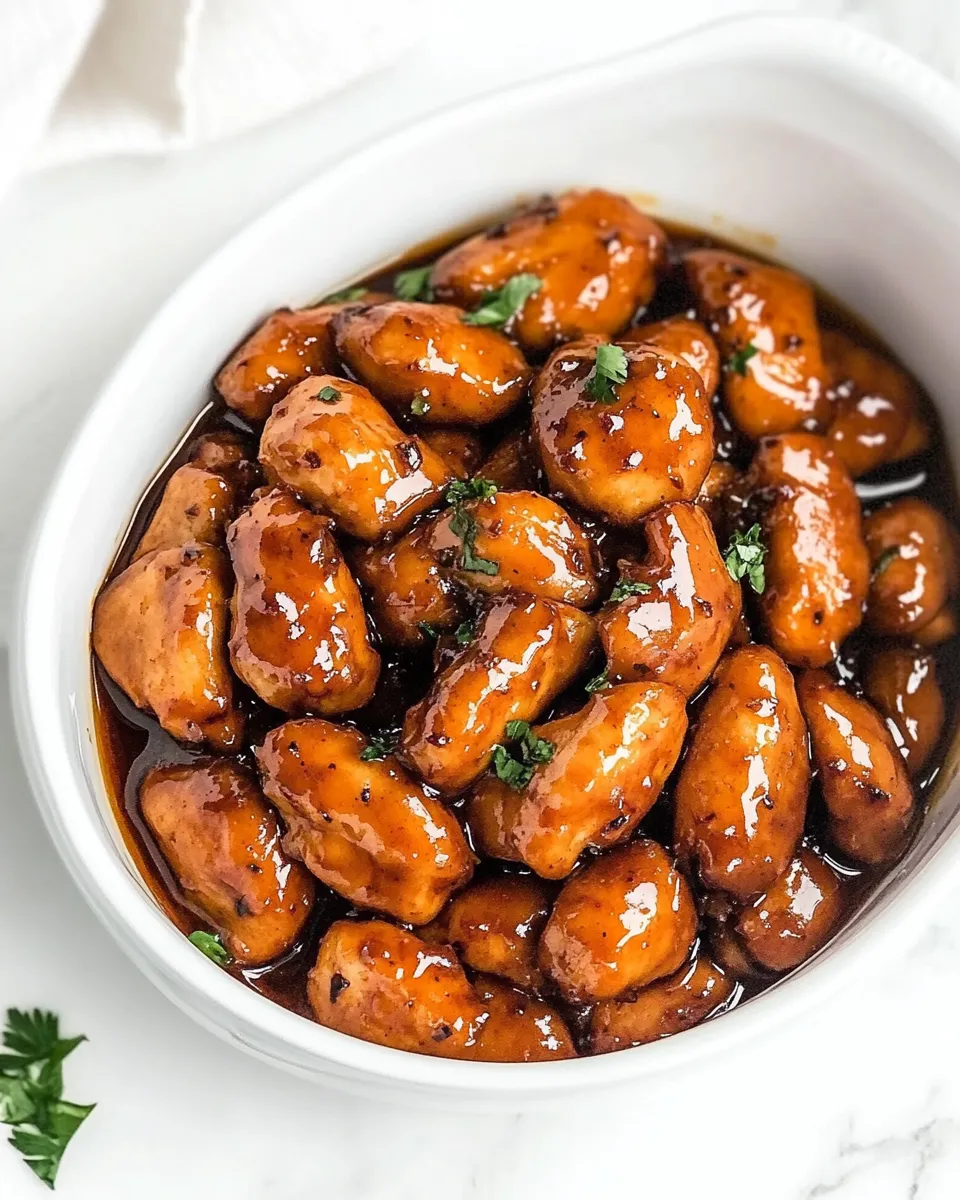 Delicious Honey Garlic Chicken shot