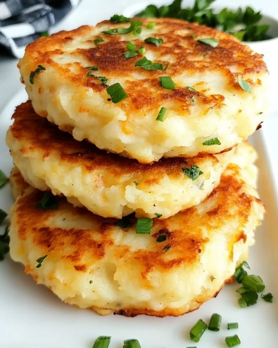 Delicious Leftover Mashed Potato Cheddar Ranch Cakes image