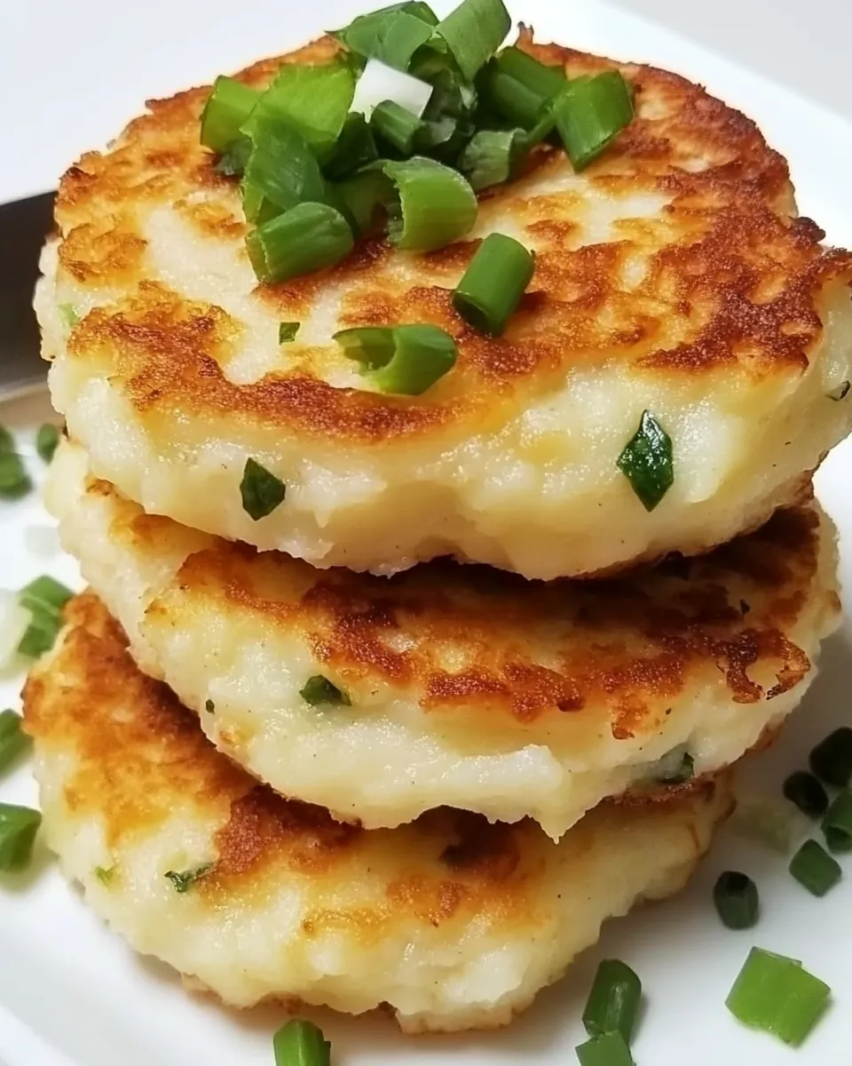 Savory Leftover Mashed Potato Cheddar Ranch Cakes recipe photo