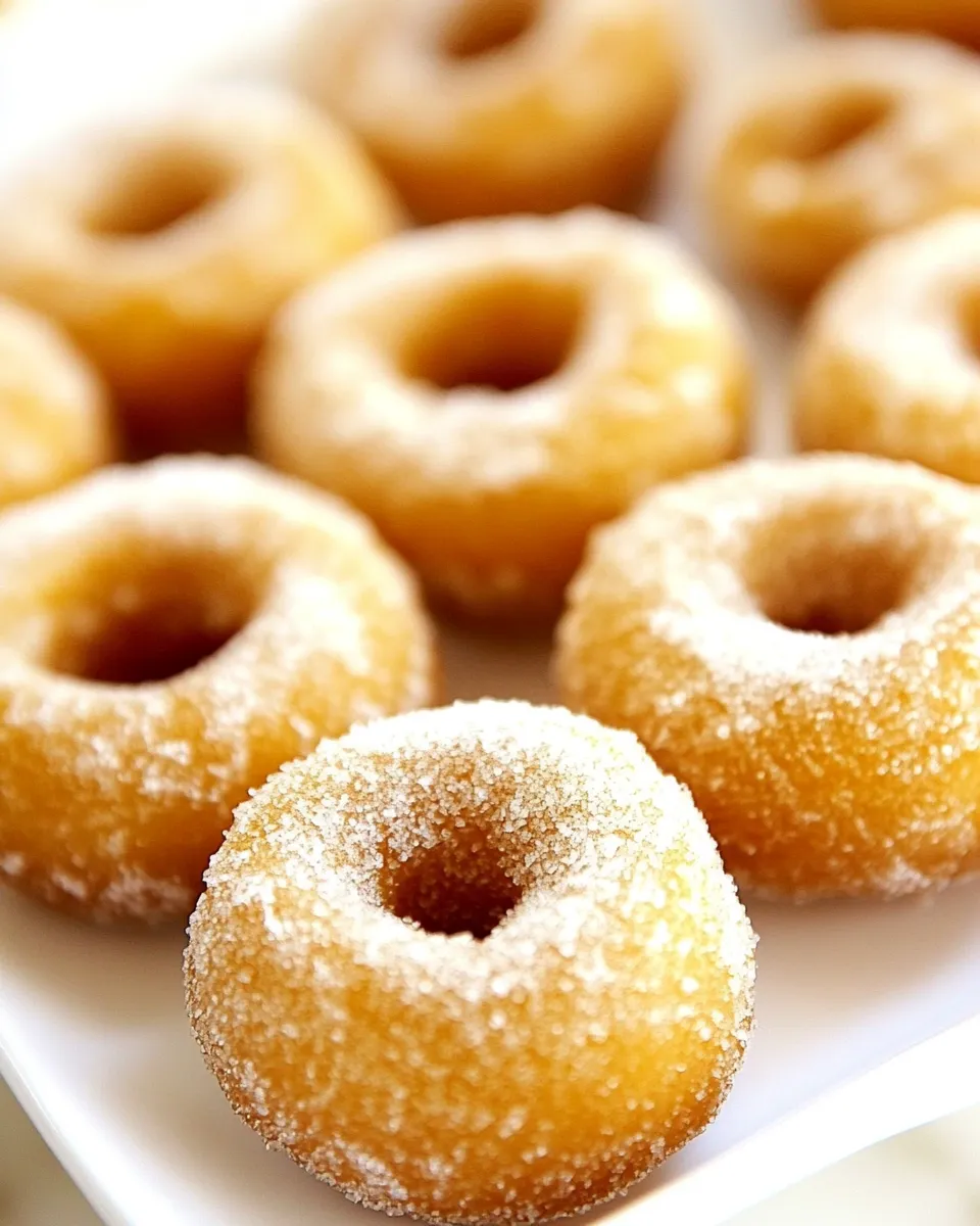 Delicious Mini Powdered Sugar Pumpkin Donuts shot