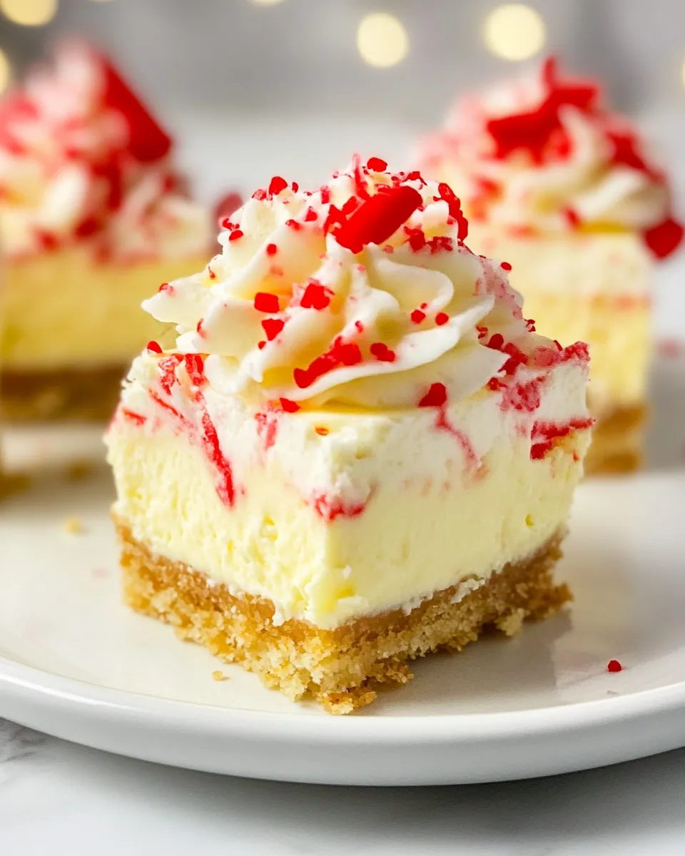 Delicious Peppermint Cheesecakes shot