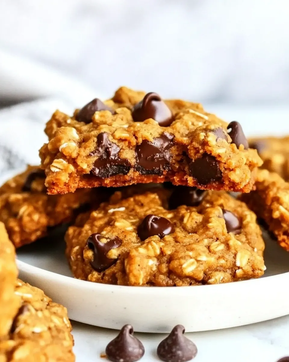 Classic Pumpkin Oatmeal Chocolate Chip Cookies image