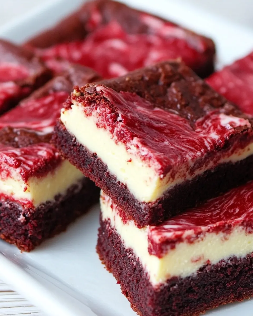 Homemade Red Velvet Cheesecake Brownies photo