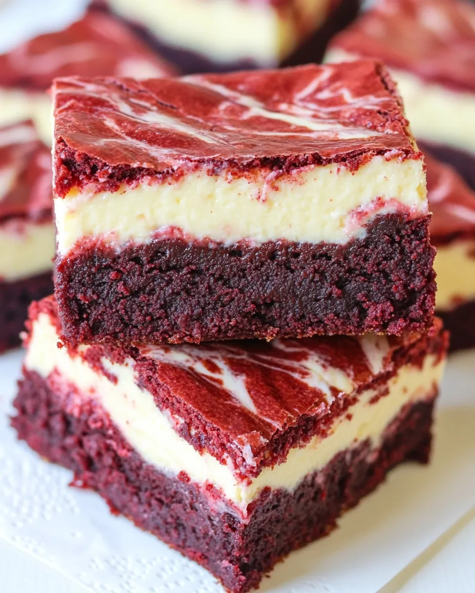 Delicious Red Velvet Cheesecake Brownies image