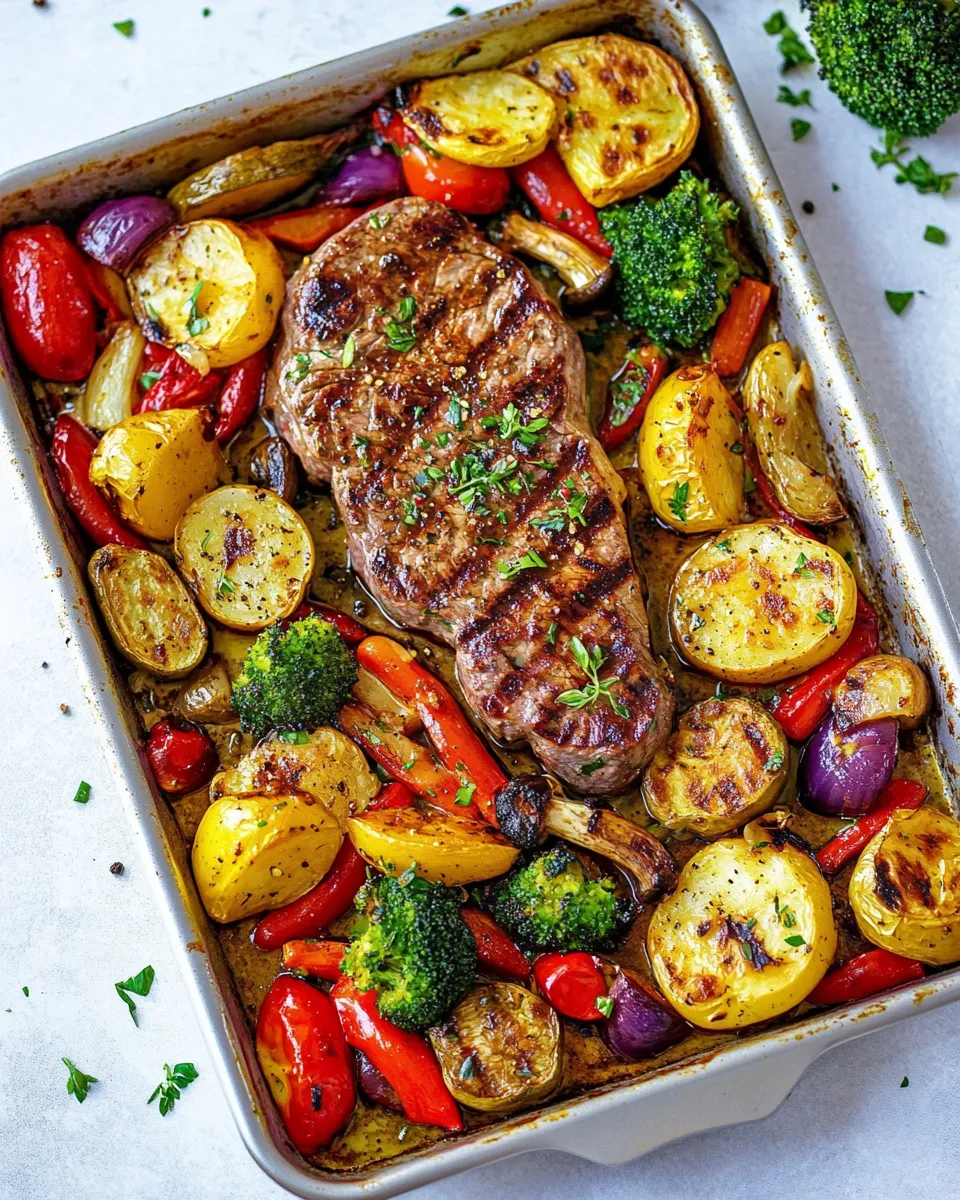 Healthy Sheet Pan Steak and Veggies dish photo