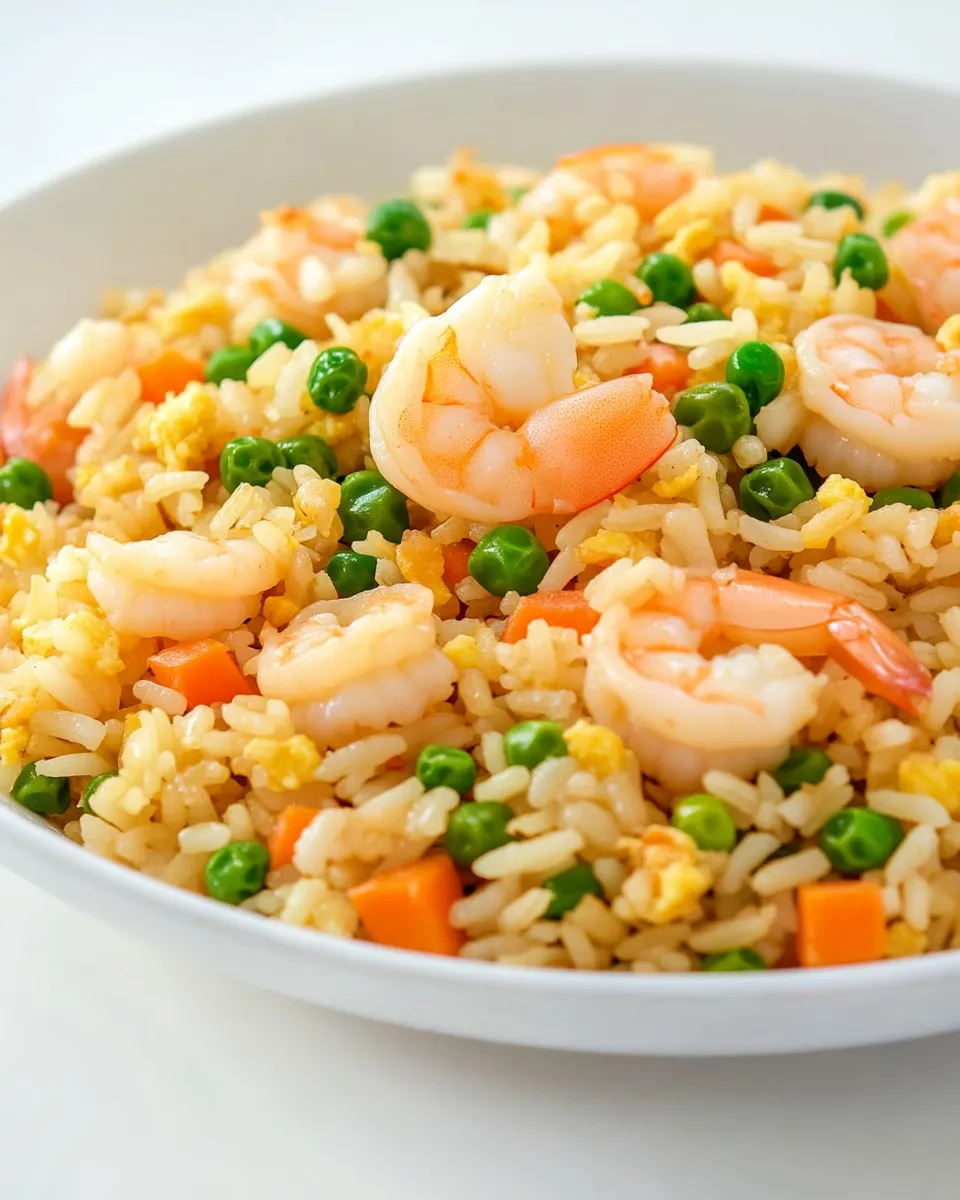 Delicious Shrimp Fried Rice shot