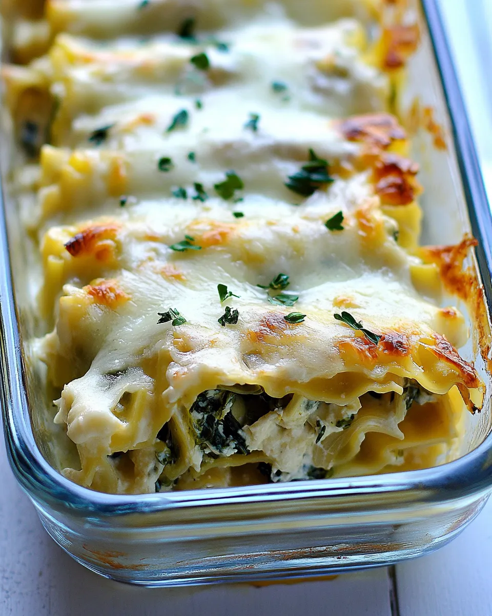 Classic Spinach Artichoke Lasagna Rolls Recipe image