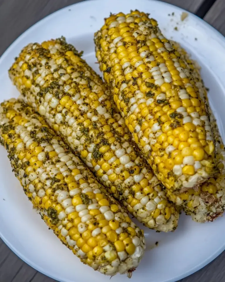 Easy Traeger Smoked Corn on the Cob with Pesto photo
