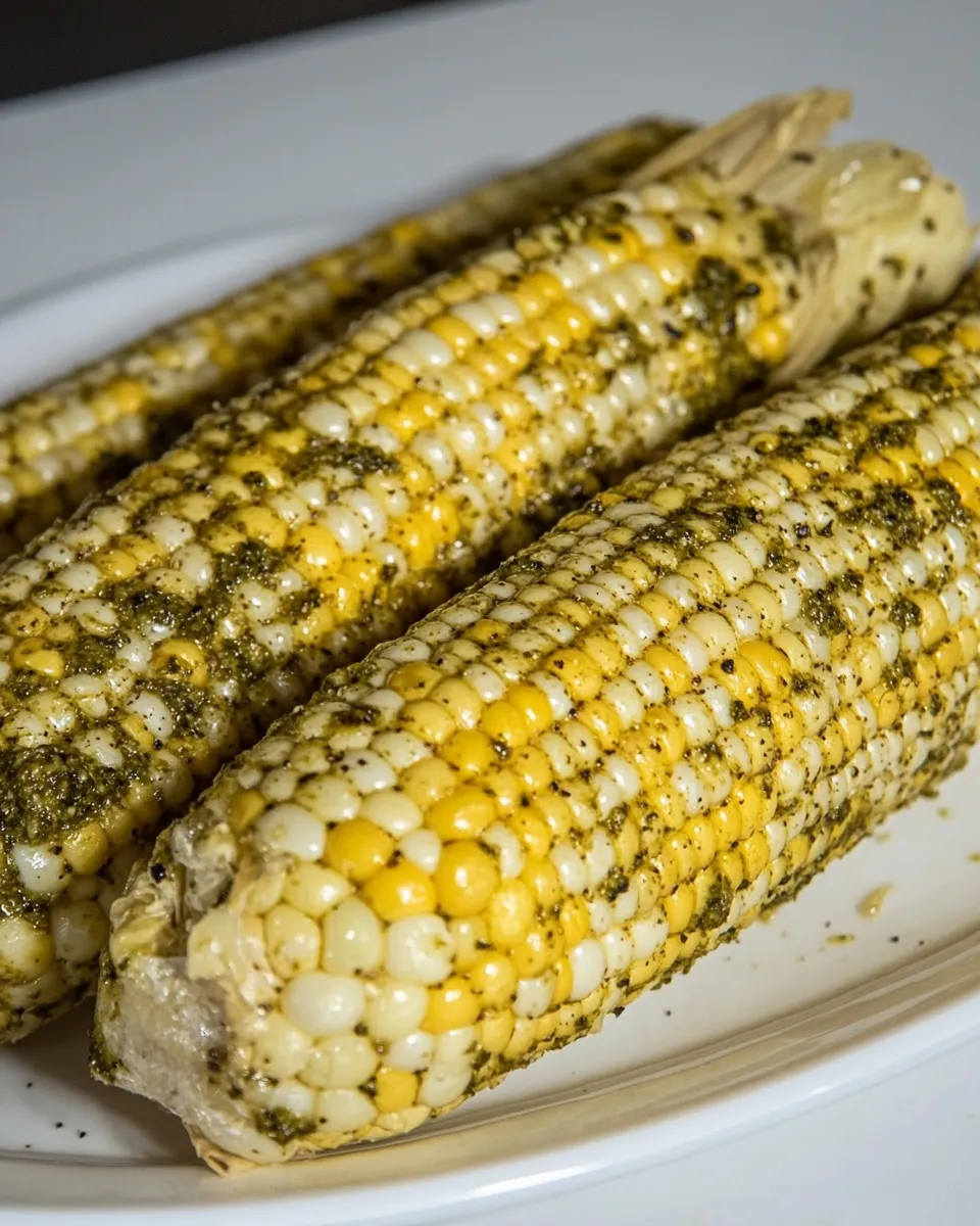 Delicious Traeger Smoked Corn on the Cob with Pesto image
