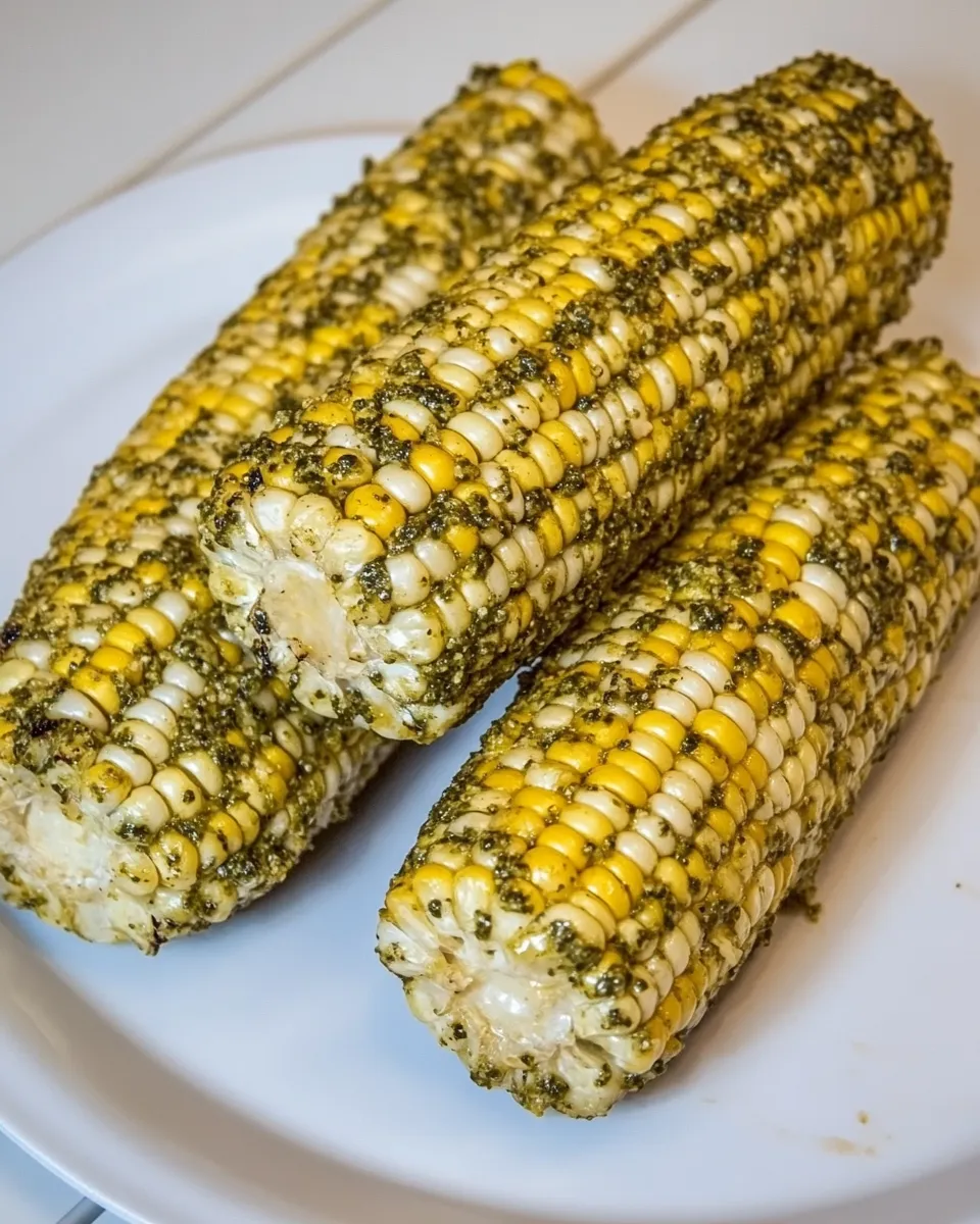 Best Traeger Smoked Corn on the Cob with Pesto recipe photo