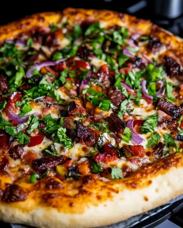Homemade Traeger Smoked Tri Tip Pizza photo