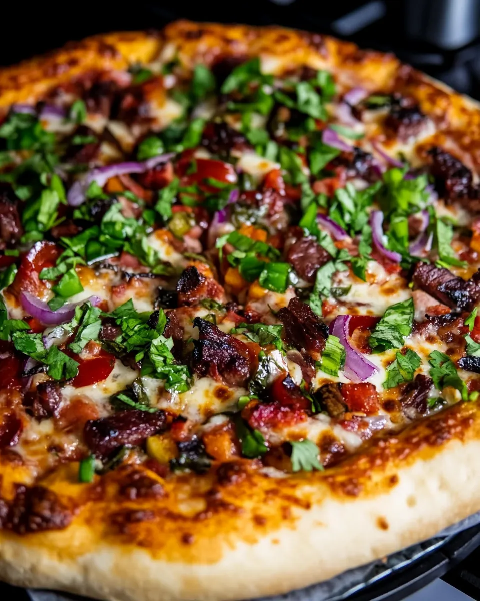 Homemade Traeger Smoked Tri Tip Pizza photo