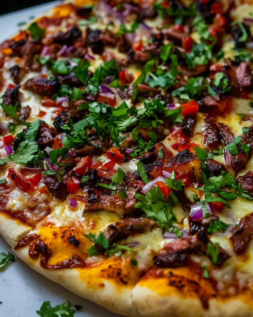 Classic Traeger Smoked Tri Tip Pizza image