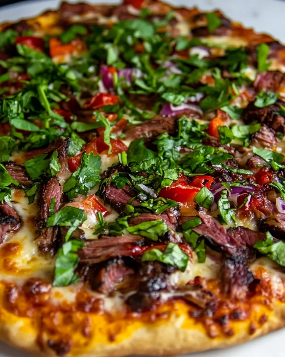 Easy Traeger Smoked Tri Tip Pizza recipe photo