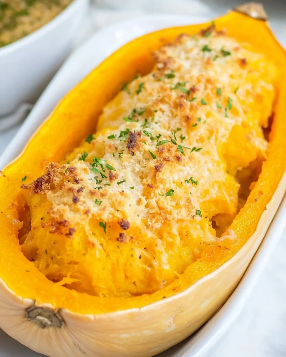 Delicious Twice-Baked Stuffed Butternut Squash shot