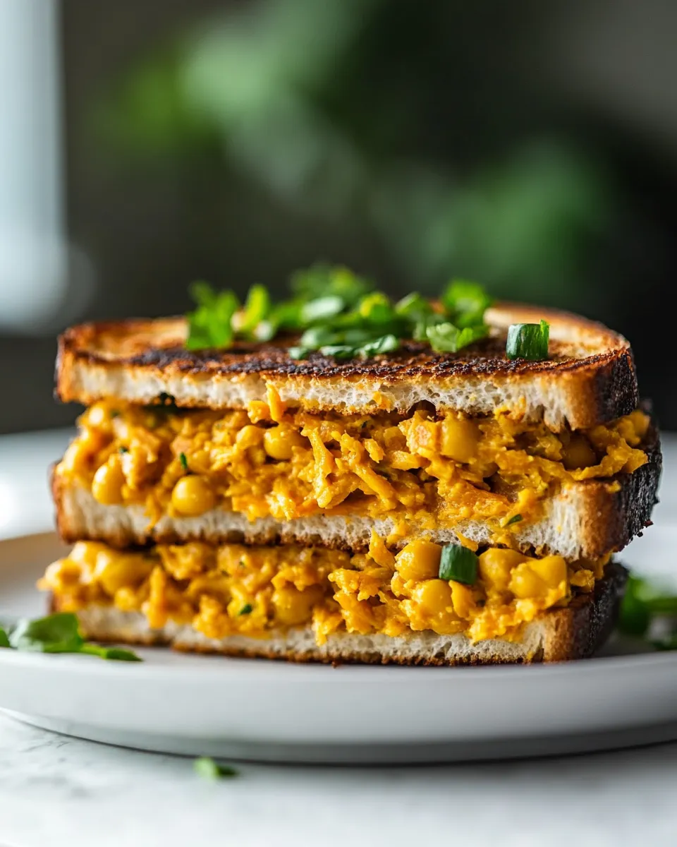Easy Vegan Carrot Chickpea Tuna Melt photo