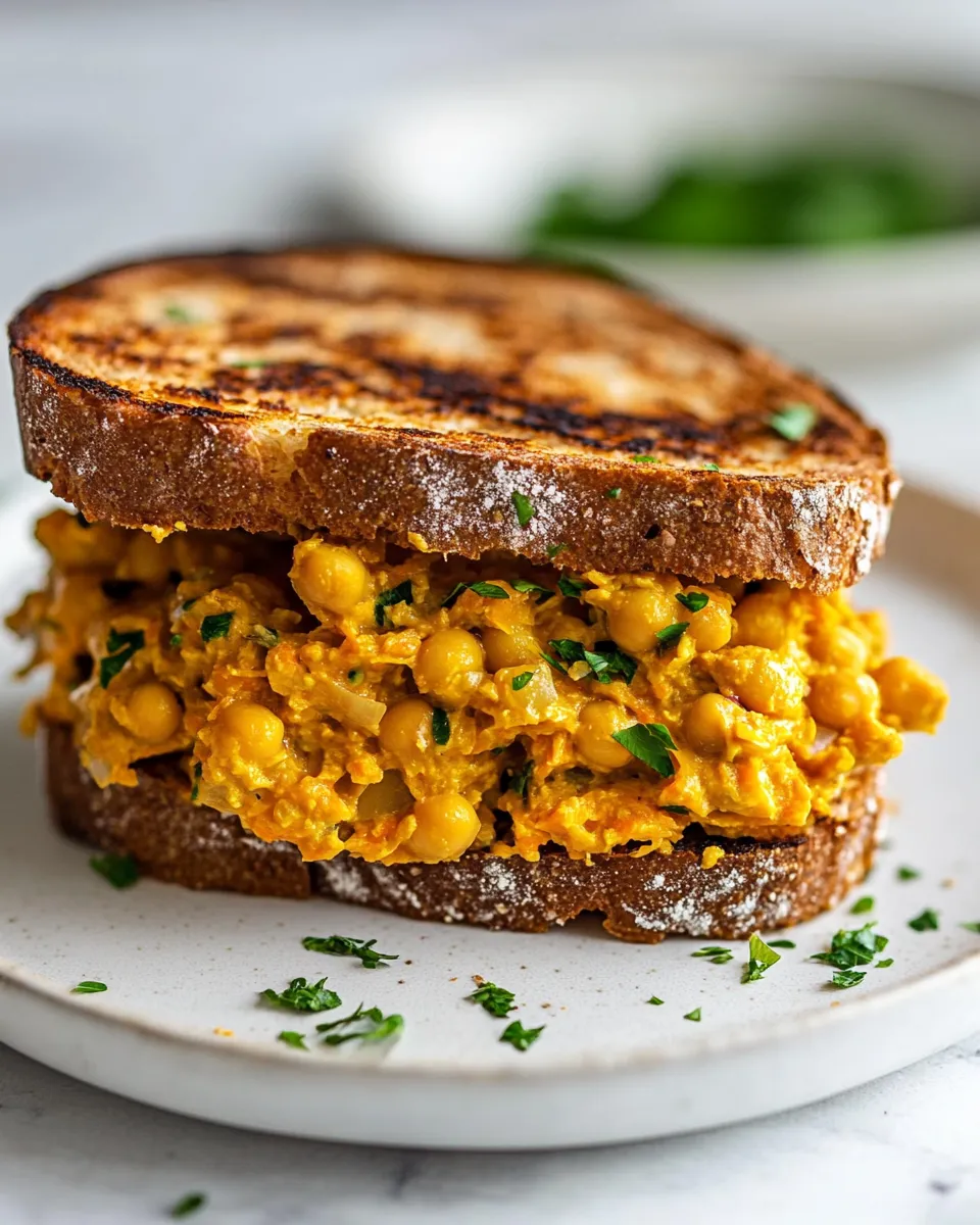 Quick Vegan Carrot Chickpea Tuna Melt recipe photo
