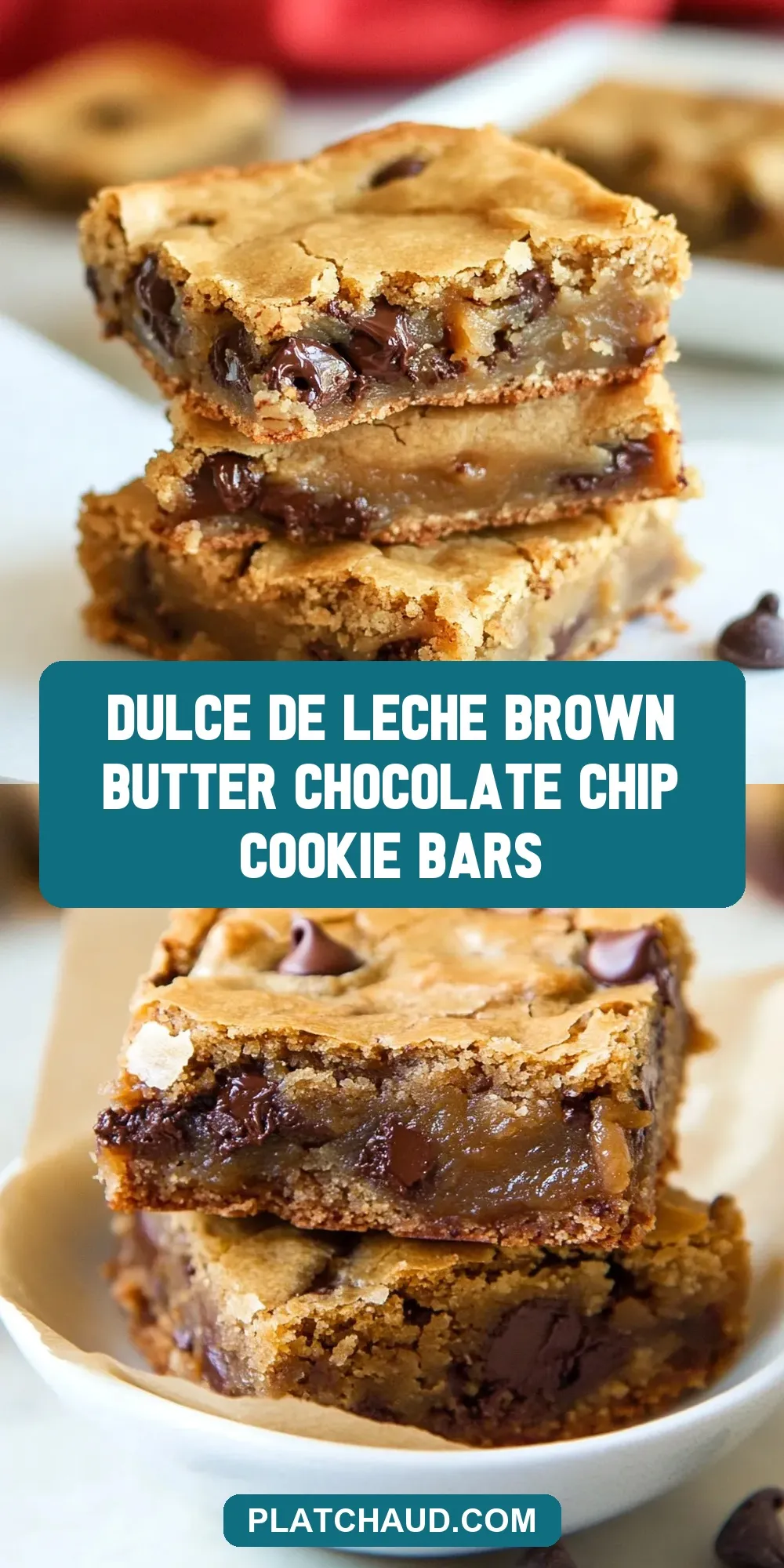 How To Make Savory Dulce De Leche Brown Butter Chocolate Chip Cookie Bars