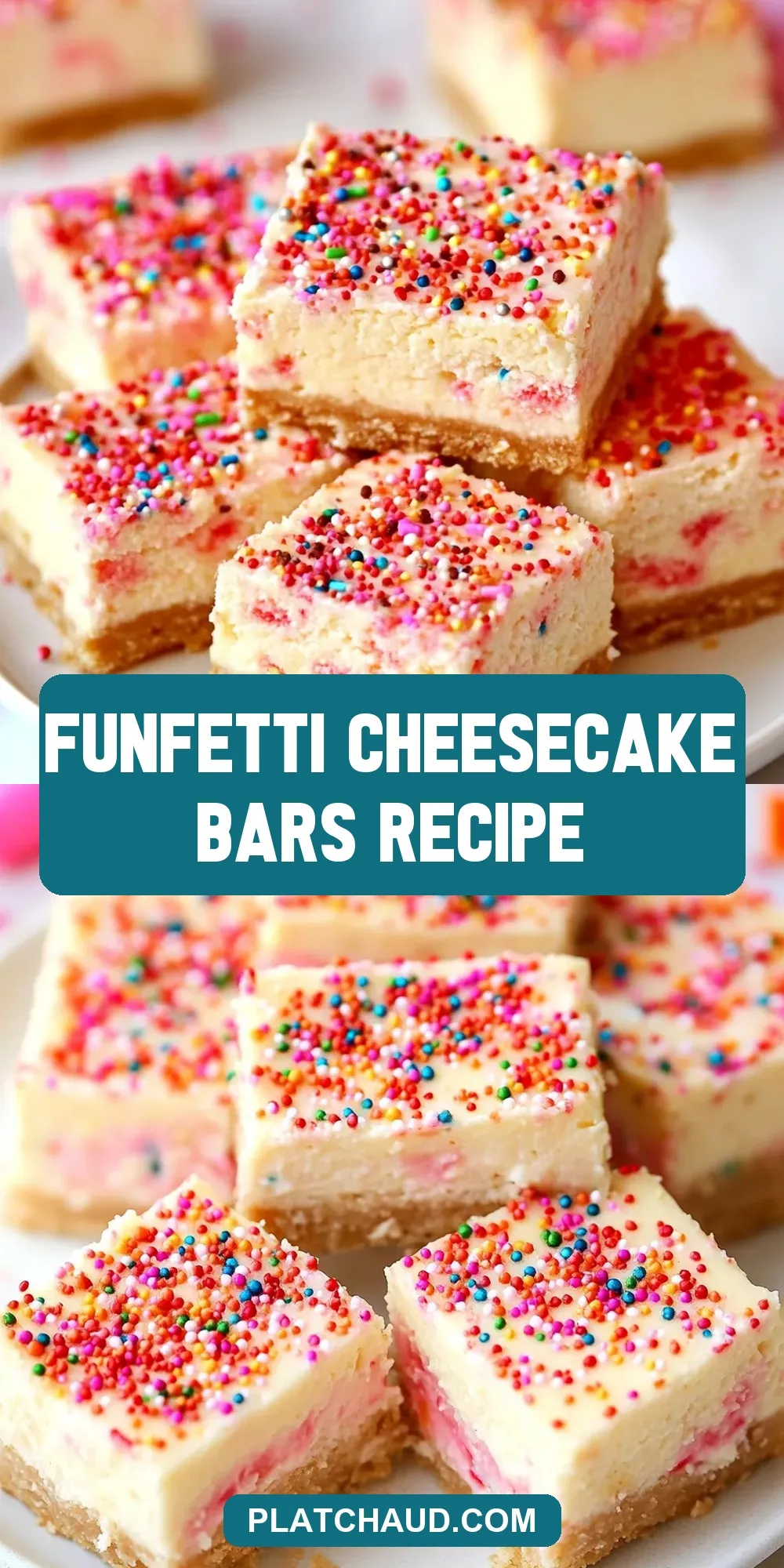 The Best Funfetti Cheesecake Bars Ever