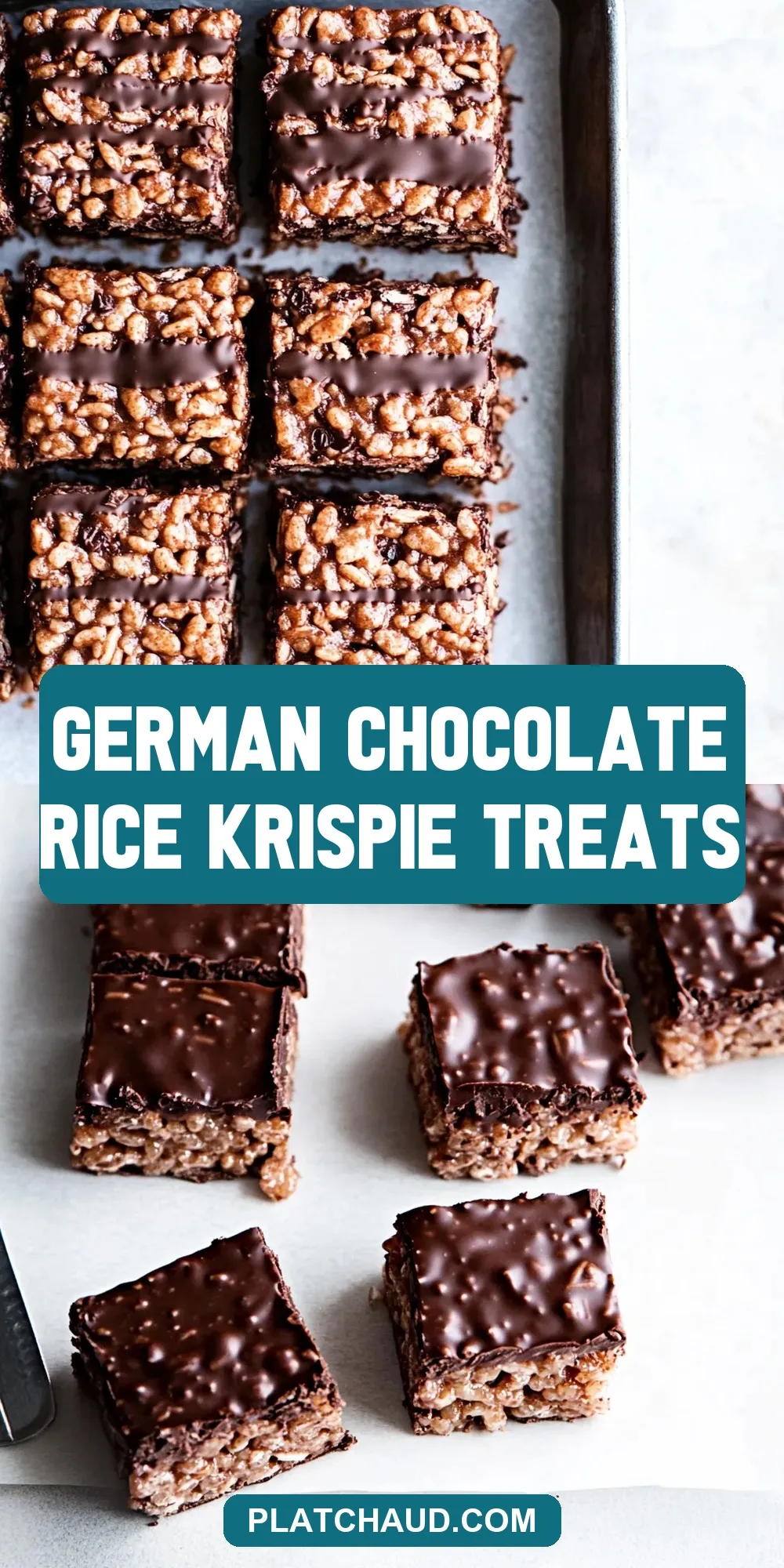 Homemade German Chocolate Rice Krispie Treats