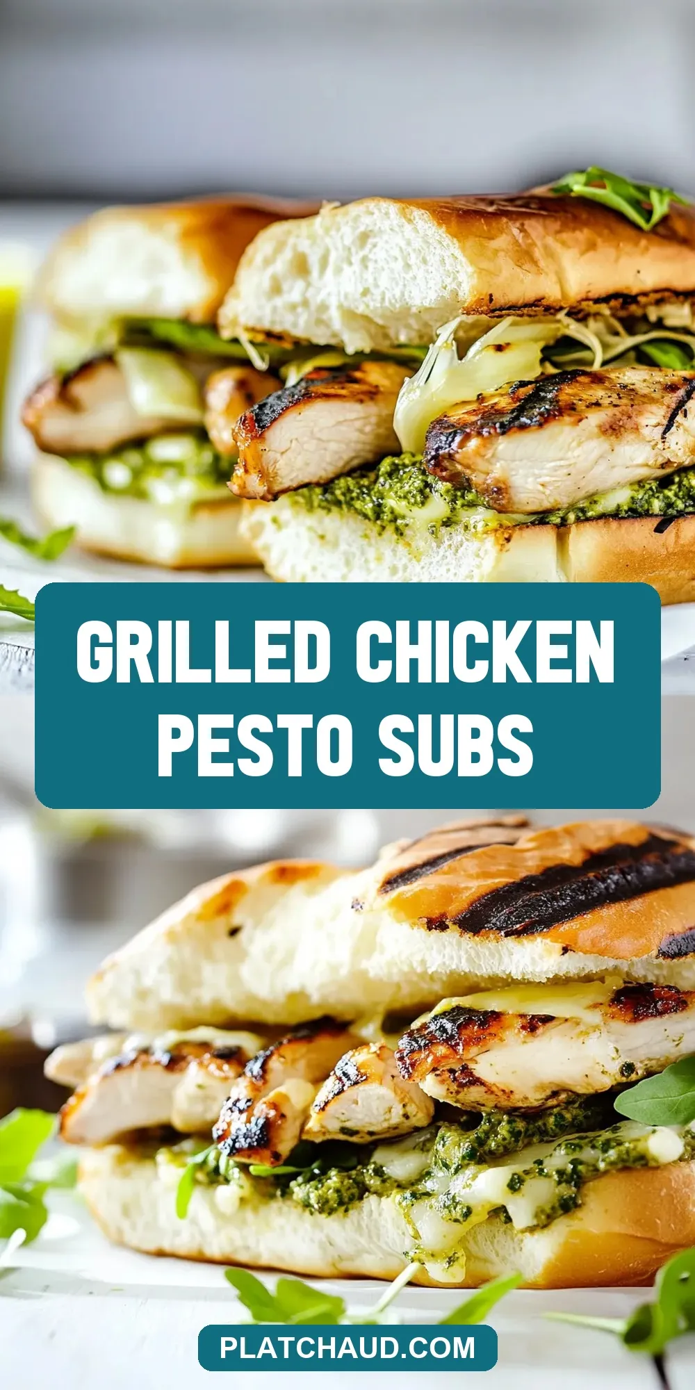 Quick Grilled Chicken Pesto Subs